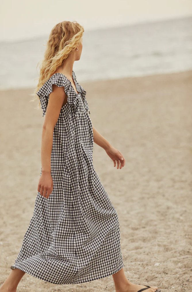 Birthine Blue Gingham Dress