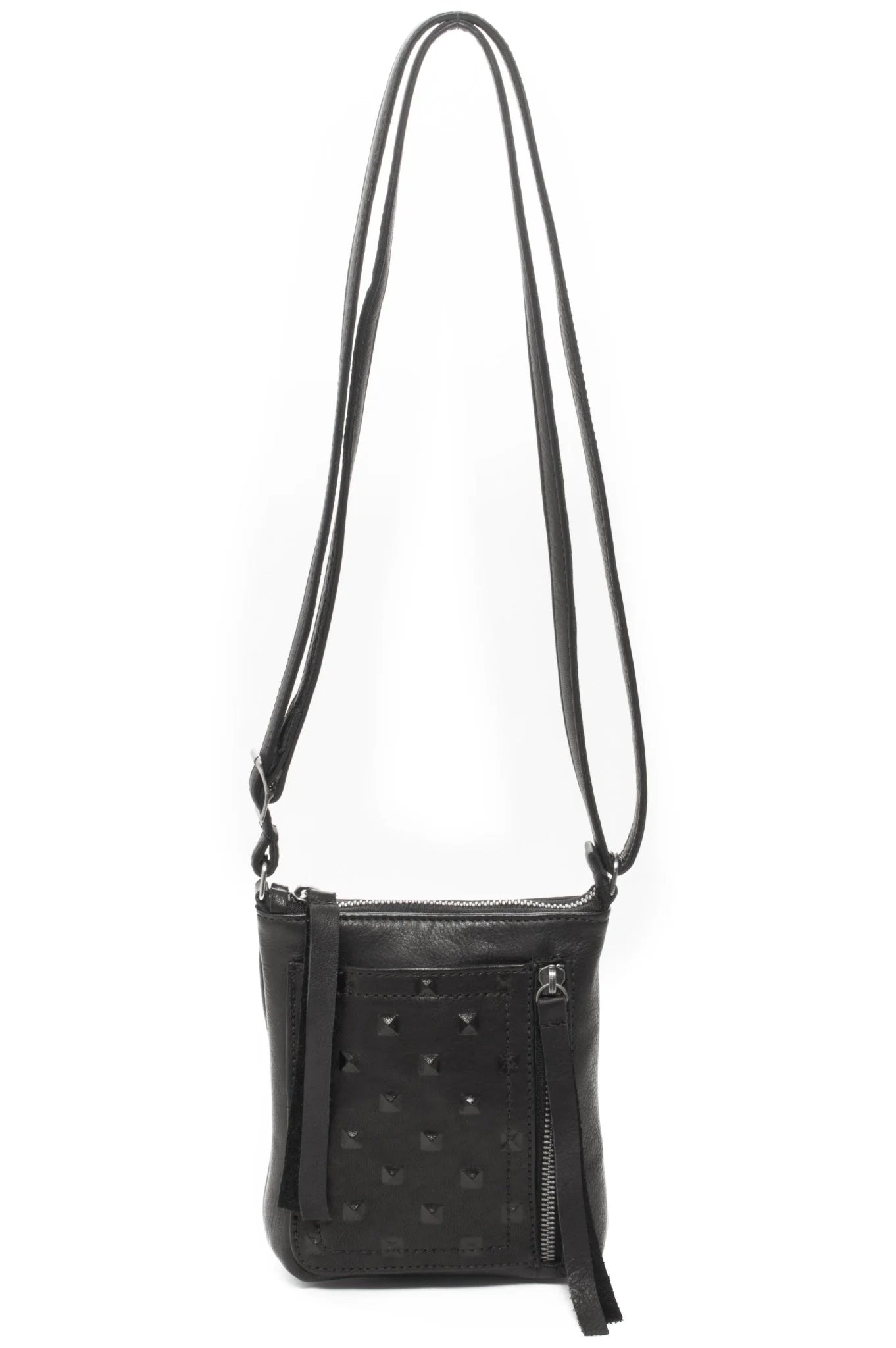 Black stud cross body bag sale