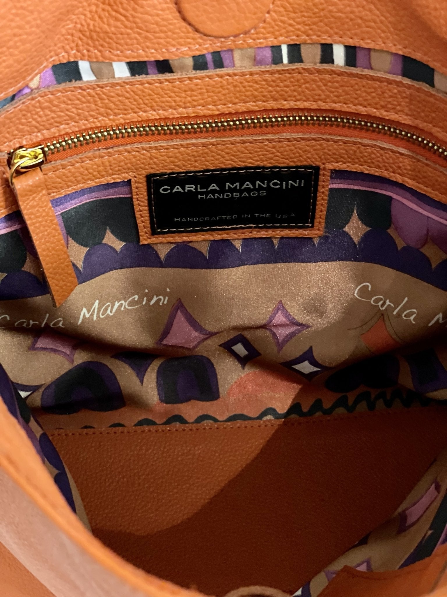 DUSTIN Orange - Carla Mancini Handbags